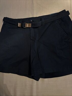 NWT St. John's Bay Black Casual Shorts with belt